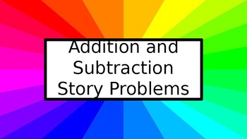 Preview of Addition and Subtraction Story Problem Match-Up