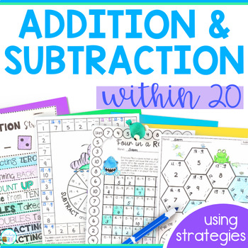 Preview of Addition and Subtraction within 20 - Math Fact Fluency Addition and Subtraction