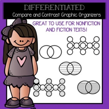 Preview of Differentiated Compare and Contrast Graphic Organizers