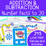 Addition and Subtraction Games for Math Fact Fluency Bundle