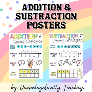 Preview of Addition and Subtraction Strategy Posters