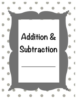 Preview of Addition and Subtraction Study Guide