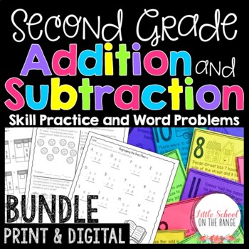 Preview of Addition and Subtraction BUNDLE | Print and Digital