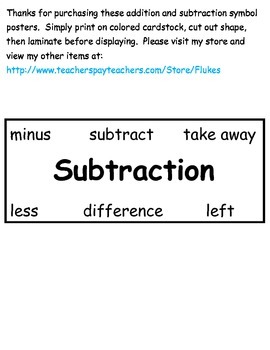 subtract sign