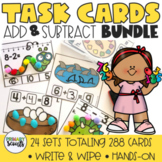 Addition and Subtraction TASK CARD BUNDLE (Math Task Cards)