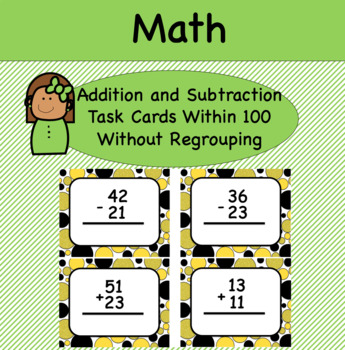 Preview of Addition and Subtraction Within 100 Task Cards