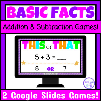 Preview of Addition and Subtraction Games This or That Special Education Math Fact Fluency