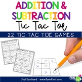Addition and Subtraction Tic Tac Toe Games - Distance Learning
