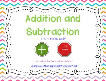 Preview of Addition and Subtraction Unit