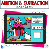 Addition and Subtraction - Valentine's Day Math - Boom Cards™