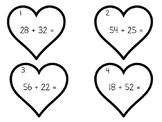 Addition and Subtraction Valentines Day Task Cards