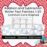 Addition and Subtraction Winter Fact Families 1-20  Common