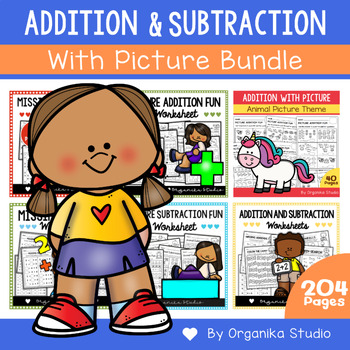 Preview of Addition and Subtraction With Pictures - 204 Pages