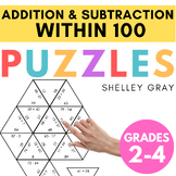 Addition and Subtraction Within 100 Math Puzzles; Tarsia C