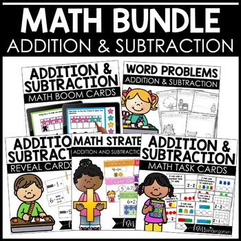 Preview of Addition and Subtraction Within 20 Kindergarten Worksheets Centers & Activities