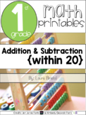 Addition and Subtraction Within 20 Printables