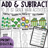 Addition and Subtraction Within 20 Unit - 1st Grade Math W