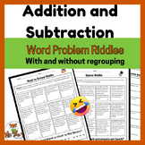 Addition and Subtraction Word Problem Riddle Activity