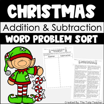 Preview of Christmas Addition and Subtraction Word Problem Sort