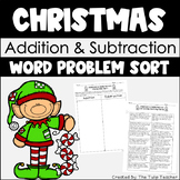 Christmas Addition and Subtraction Word Problem Sort