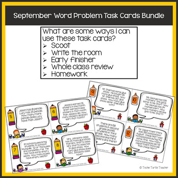 Addition And Subtraction Word Problem Task Cards Bundle September Edition   Original 1363573 3 