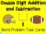 Addition and Subtraction Word Problem Task Cards Football Theme