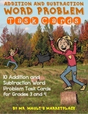 Addition and Subtraction Word Problem Task Cards- Scarecro