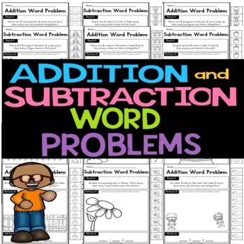 Addition and Subtraction Word Problem Worksheets | TpT