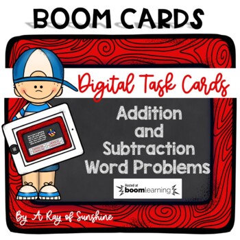 Preview of Addition and Subtraction Word Problems Boom Cards