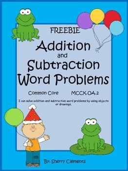 Preview of Addition and Subtraction Word Problems FREEBIE