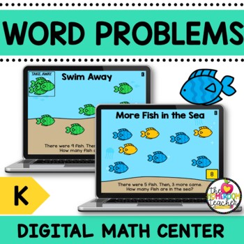 Preview of Addition and Subtraction Word Problems Math Task Cards on Google Slides