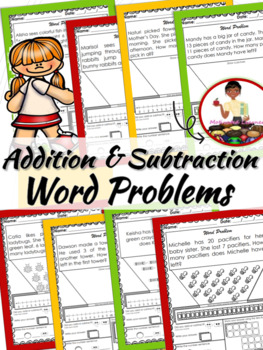Preview of Addition and Subtraction Word Problems | Numbers 1-20 | 1st Grade Math