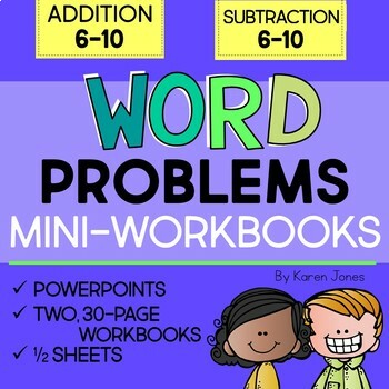 Preview of Addition and Subtraction Word Problems {Numbers 6-10}