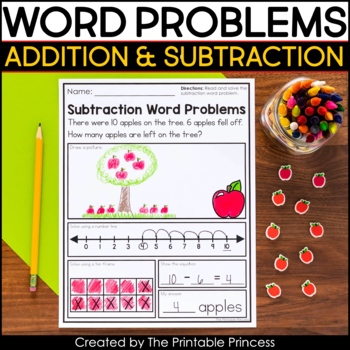 Preview of Addition and Subtraction Word Problems | Story Problems