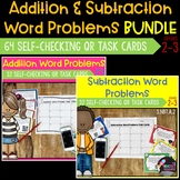 Addition and Subtraction Word Problems Task Cards BUNDLE /