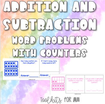 Preview of Addition and Subtraction Word Problems With Counters