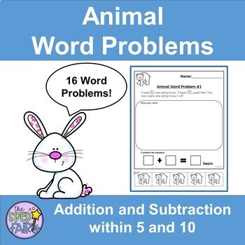 Preview of Addition and Subtraction Word Problems Within 5 and 10