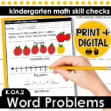 Addition and Subtraction Word Problems Worksheets Kinderga