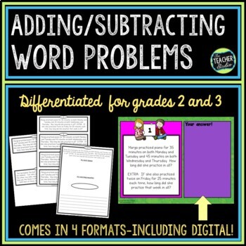 Addition and Subtraction Word Problems for Grade 2-3 | Distance Learning