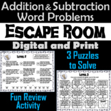 Addition and Subtraction Word Problems with Regrouping Act
