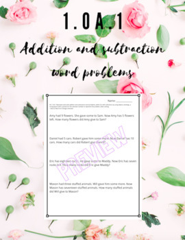 Preview of Addition and Subtraction Word Problems (within 20)