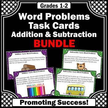 Preview of Addition and Subtraction Word Problems within 20 1st 2nd Grade Review 1.OA.A.1