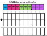 Addition and Subtraction Work Mats | English and Spanish