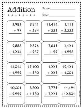 Addition and Subtraction - Worksheets FREEBIE by Cheeky Cherubs | TpT