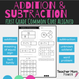 Addition and Subtraction Worksheets {First Grade Operation