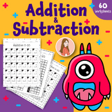 Addition and Subtraction Worksheets | Math Fact Fluency Practice