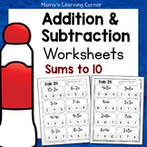 Addition and Subtraction Worksheets Within 10