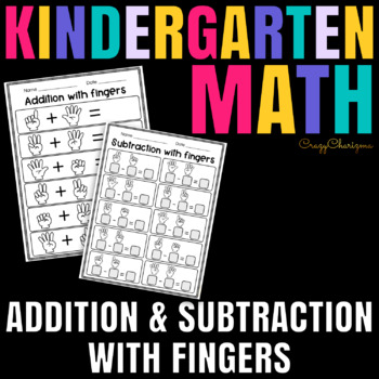 Preview of Addition and Subtraction Worksheets to 10 with Fingers 