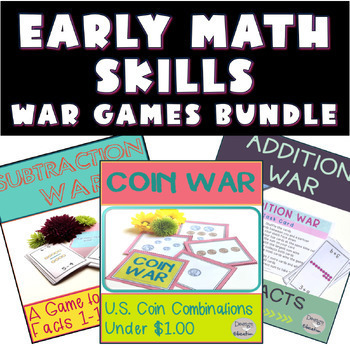Preview of Math Center Games Bundle | No Prep Math Games for Grades 1-3