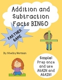 Addition and Subtraction facts BINGO - Partner Game for Ma